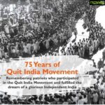 Poonam Kaur Instagram – The time where every one got together for one movement of freedom … there was no bias of which caste which profession or any gender… which religion … which state …why now are we divided into so many ? Why do we fight over it and create unnecessary hatred ? … #75yearsofquitindia