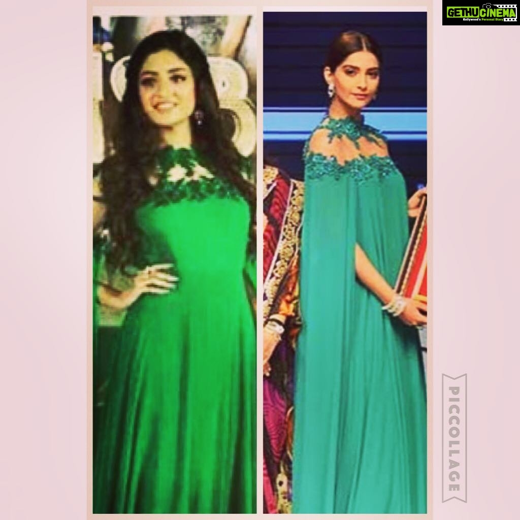 Poonam Kaur Instagram - Did fashionista wear the same as mine or I wore hers ... Well good to c that the taste matches some where ... Love her taste in fashion...#poonamkaur #sonamkapoor ππππ#cute realisations
