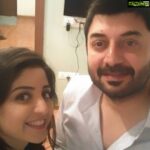 Poonam Kaur Instagram – Little fan girl  moment with none other than our Bombay boy #arvindswamy