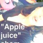 Poonam Kaur Instagram – Apple juice keeps boredom away !!!!