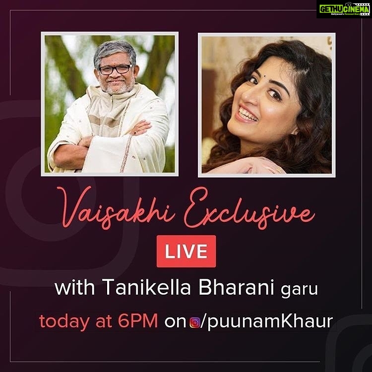 Poonam Kaur Instagram - It’s an opportunity for me to be speaking to such a nice human being on the very occasion of #Vaisakhi me n #tanikellabharani Garu .....