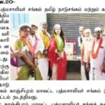 Poonam Kaur Instagram - #zerogstforhandlooms #kanchipuram #tamilnadu with varadan Garu ( padmashree awardee)and venkanna cheneta . Keenly observed that the handloom clusters are around places with historical monuments of our country,hearing stories and learning more everyday,extremely glad to meet #vardan Garu who is a padmashree awardee serving the culture n craft community for years. #zerogstforhandlooms #jaihind