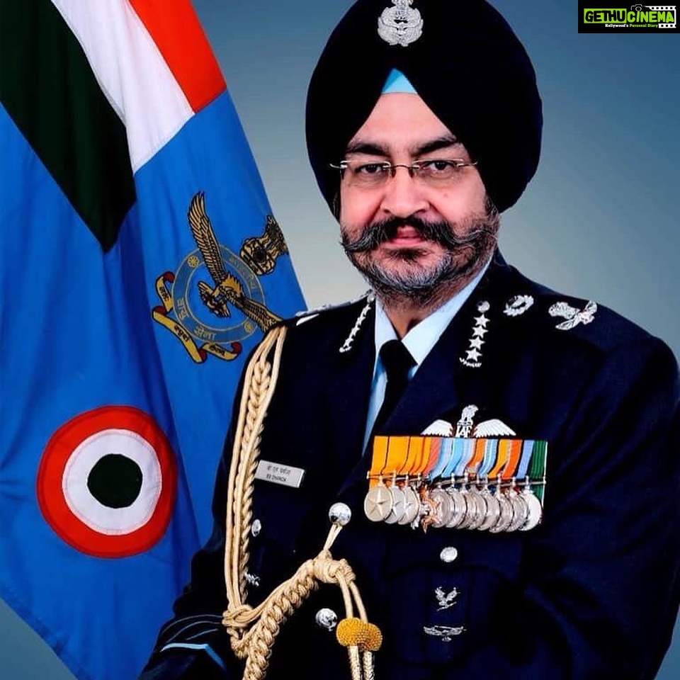 Poonam Kaur Instagram - Man behind the Surgical Air Strike Chief Of Indian Air Force...General Birender Singh Dhanoa Salute to you Sir... Jai Hind #gurugobindsinghji