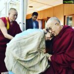 Poonam Kaur Instagram - In life you receive and give many gifts. Some according to your feeling some according to your need. But is there anything more beautiful than giving away your passion product (a handloom scarf) to a man who is responsible for world peace. On this birthday I made the most of my day than I ever did in this lifetime. Truly feel blessed to have met his holiness The Dalai Lama and received his blessings on my special day. He was humble and kind enough to mention he adored the woman power I attain to make many more women as powerful as the world can help them be .... #dalailama