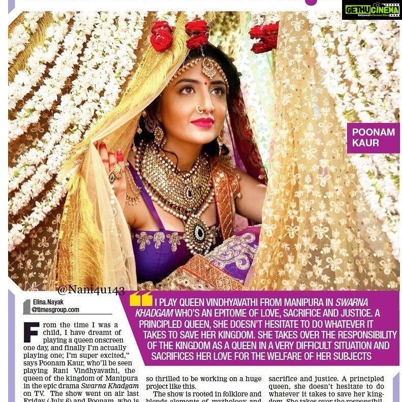 Poonam Kaur Instagram - #SWARNAKHADGAM @stylistparul