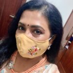 Poornima Bhagyaraj Instagram - Pastels are always a pleasant option and along with soft embroidery and vetiver it is a pleasure to wear. Absolutely love it❤️❤️😍😍