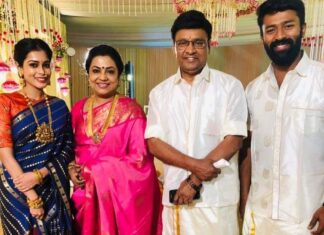 Poornima Bhagyaraj Instagram - Happy anniversary to my darlings. You both have brought so much happiness in our lives. Pray that you both will be as happy as always together. With lots and lots of love. Appa and amma 🤗😘