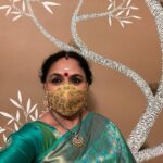 Poornima Bhagyaraj Instagram – Honoured that Padma Bhushan awardee and sangeetha Kalanidhi @sudha_ragunathan  is wearing our embroidered vetiver mask