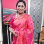 Poornima Bhagyaraj Instagram – Sun tv vanakkam tamizha  Hair by @frizzdasalon  Saree and blouse by @poornima_bhagyaraj