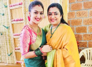 Poornima Bhagyaraj Instagram - AtPrarthana’s valaikappu. God bless you dear