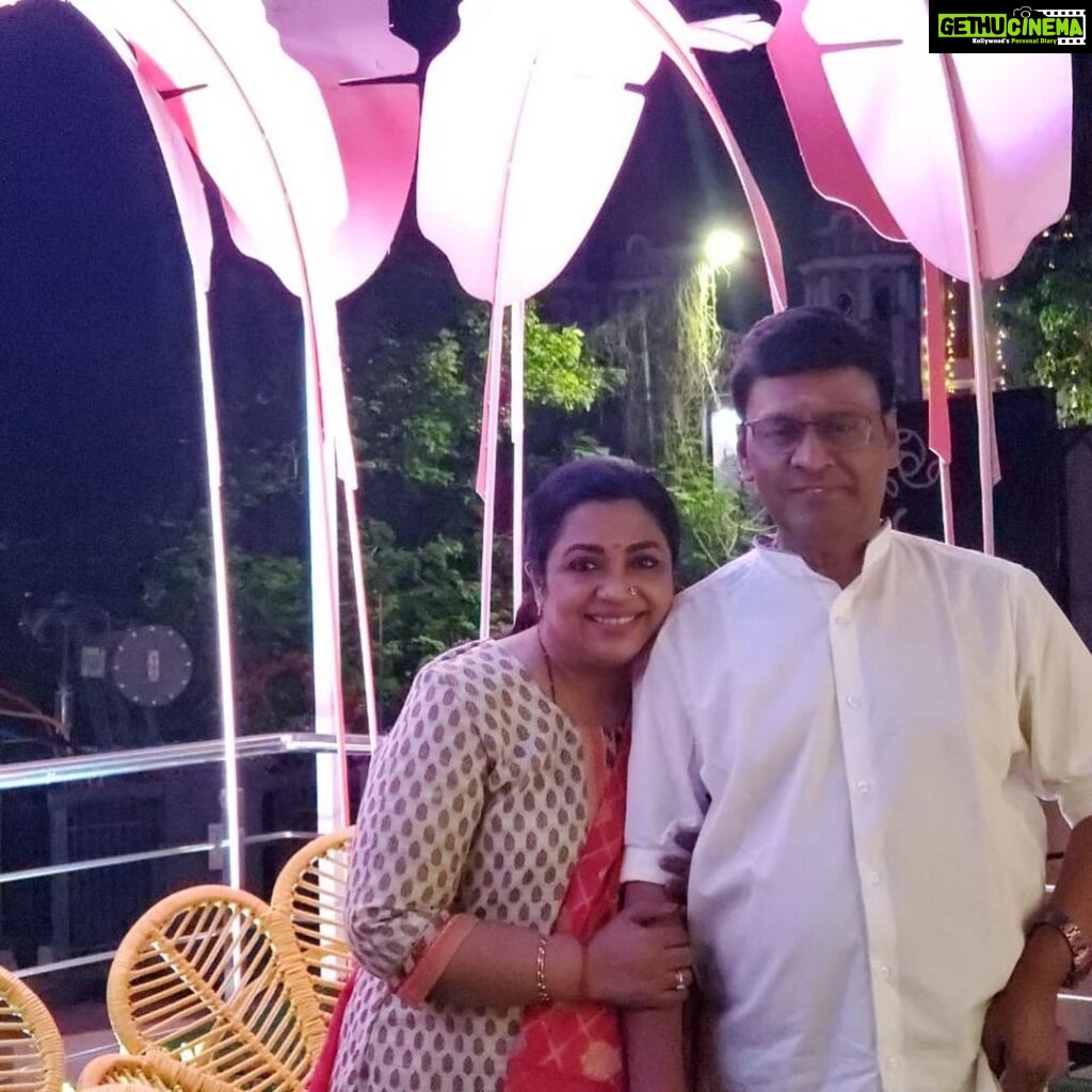 Poornima Bhagyaraj Instagram – 36 years with my better half. Love you