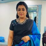Poornima Bhagyaraj Instagram - Thanks to @rimliboutique for the jewellery and blouse by @poornima_bhagyaraj for #Kodeeshwari