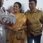 Poornima Bhagyaraj Instagram - At the grand award function..#filmfareawards2019 Thanks for the beautiful earrings @rimliboutique Blouse from my store @poornima_bhagyaraj