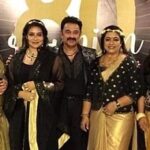 Poornima Bhagyaraj Instagram - Once again at our 80’s reunion 🤩 really happy times with our 80s buddies. A one of its kind getogether with 37 actors from five different states. Thank you dear Chiranjeevi gaaru for giving us such a beautiful memory 😍 @khushsundar @suhasinihasan @sethuppathy