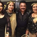 Poornima Bhagyaraj Instagram - Once again at our 80’s reunion 🤩 really happy times with our 80s buddies. A one of its kind getogether with 37 actors from five different states. Thank you dear Chiranjeevi gaaru for giving us such a beautiful memory 😍 @khushsundar @suhasinihasan @sethuppathy