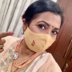Poornima Bhagyaraj Instagram - Pastels are always a pleasant option and along with soft embroidery and vetiver it is a pleasure to wear. Absolutely love it❤️❤️😍😍
