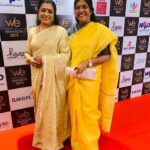 Poornima Bhagyaraj Instagram - At the 15 th We Awards function with my friend and editor Sumathi Srinivas