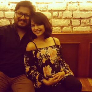 Poornitha Instagram - Being pregnant was truly the best and happiest phase of my life. I used to hear scary stories about the difficulty of being pregnant, constantly throwing up, mood swings, tiredness and just basic discomfort in life. I’m one of those blessed souls clearly who didn’t go through any of that 
I was in Malaysia for a show and just before our flight back to India, I just knew something was up. How my amazing husband and I searched every corner of that airport, hand-in-hand, and finally found a pharmacy to buy a test. Man.. Was I right!!! (like always :P).
What a difference 2 tiny red lines on a stick can make to one’s life :) Rush of emotions, making fun of each other’s happy tears and just had a ball dancing around in our little corner of the Malaysian Airport 
The first 3 months were all about letting the fact that we were pregnant sink in. Thinking of innovative ways to tell our closest family and friends. Didn’t have any of the initial puking and discomfort that most pregnant women have (Am I lucky or what?!) Getting fed a LOT of yummy food. 
The next three months were even better! Feeling little baby Navya kicking and doing somersaults in my tummy & my hair and my skin have never looked better!! Do I sound like a broken tape recorder yet? The next 3 months were the BEST! SO much pampering, my closest friends threw me a surprise baby shower. We were constantly thinking of baby names, dreaming about whats to come, dreaming about dressing up my baby, thinking of how our life was going to change forever, for the better :) My amazing doctor, who encouraged me to stay fit and active through my pregnancy, is definitely the reason I had such an easy delivery

I can’t help but not gush over what an amazing husband I have.. My loving respectful partner through it all, having fun with my pregnancy cravings together, watching baby videos together all night and now staying up with me all night when Navya is being a cranky poo.

One second I was pregnant. Next second, we became parents. The greatest joy in our life - Navya :)
#grateful#kalyaniunfiltered#vsco#vscocam