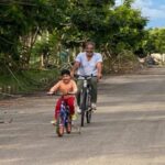 Prakash Raj Instagram - #farmdiaries ...Cycling with my son .daughter and darling wife.. outside our farm.. created yummy focaccia pizza sandwich for early dinner .. bliss