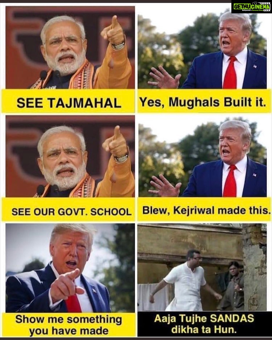 Prakash Raj Instagram - TRUMP meets our TRUMPET ... who did this ?? #justasking