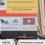 Prakash Raj Instagram – That’s #pcmohan your MP candidate from #bangalorecentral !! Do you want your kids to grow up in a peaceful atmosphere  or in a violent one with riots ?? #bangalorecentral let’s be a model constituency for india . 
Vote for whistle , vote for Prakashraj Bangalore, India