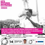 Prakash Raj Instagram – THE PEOPLE’s MANIFESTO
Will put in place teacher training workshops to equip teachers to address biases and attitudes of discrimination in the classroom and the school in general.
#rebootbangalore with Prakash Raj 
#Ambedkarjayanti #jaibhim #WhistleGeVoteHaaki #bangalorecentral