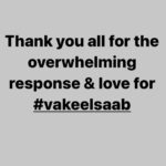 Prakash Raj Instagram - #thankyou #vakeelsaab