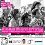 Prakash Raj Instagram - THE PEOPLE’s MANIFESTO- The free and compulsory education will be raised up to the 10th standard considering that most of the skilled training courses require a 10th standard qualification. #rebootbangalore with Prakash Raj #Ambedkarjayanti #jaibhim #WhistlegeVoteHaaki