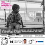 Prakash Raj Instagram – A PEOPLE’s MANIFESTO-
A child’s right to leisure, recreation and play will be ensured by ensuring that all schools have a playground, and every village and ward has parks.

#rebootbangalore with Prakash Raj 
#WhistleGeVoteHaaki #serialno14 #bangalorecentral #independentcandidate #voteforprakashraj #citizensvoice #chaloparliament