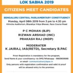 Prakash Raj Instagram - Did you miss “CITIZENS MEET CANDIDATES “ you have another chance tomorrow . Get your registrations done fast . Ask your questions? Don’t hesitate ! You have the power. #BANGALORE needs a change , let #bengulurucity be the model city for our country ! #WhistleGeVoteHaaki #independentcandidate #alternativepolitics #bangalorecentral #revolution time for BANGALORE #prideofkarnataka Bangalore, India