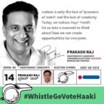 Prakash Raj Instagram – If you agree to us- join us – be a part of this REVOLUTION !
To support us please give us a missed call on 7412-931-931 
Or log on to www.prakashraj.com
Or
Get connected to our campaign by joining our official WhatsApp group by clicking the link. 
bit.ly/joinPrakashraj