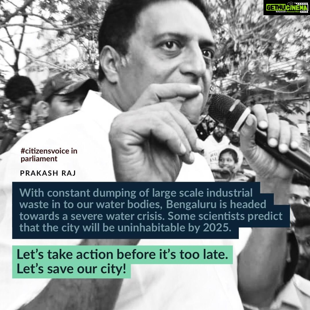 Prakash Raj Instagram - Bengaluru is heading towards a severe water crisis. It’s time for action! To support us please give us a missed call on 7412-931-931 Or log on to www.prakashraj.com Or Get connected to our campaign by joining our official WhatsApp group-👇 https://rebrand.ly/ISupportPrakashRaj
