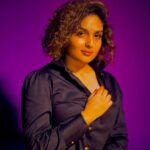 Prayaga Martin Instagram – Deep purple and dark chocolate for you Pooja Photo & Recording Studio