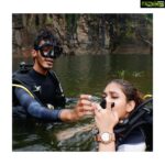 Prayaga Martin Instagram - Diving into 2021. Diving into waters looked a lot different than what I imagined it to look like. It took me by surprise to experience the core of a new peace in a different world. It all began with the first step of saying yes to a friend who is also a professional diving expert to go quarry diving! @vivek_0007 You're amazing, brother! Accepting my fear of waters and then coming in terms with it was a task along with reshaping my thoughts and my fear within the equation. All about 2020. Leaving behind a fear that held me back for long. Embrace all of who you are along with all your fears. Knock each fear one by one. 2021. Thanks for being the best company @richie.roy.3 and @pranav.roy.52!