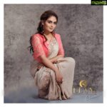 Prayaga Martin Instagram - Floral handcrafted pastel bone shade crepe silk saree from @elanclassics paired with a stylish floral sequined flap collared jacket certainly does the trick! Don't hold back...Let your joy burst forth, like flowers in the spring! Concept Direction: @fashionmongerachu Photography: @tijojohnphotography Styling: @amrutha_c_r Makeup: @pragyadk Hair: @sudhiar.hairandmakeup