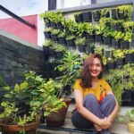 Prayaga Martin Instagram - Why you should consider talking to plants! Grow together 💚 This one is for you my @sangeetha_j! Let me plant a kiss on your mushy cheek 💋 #GreenIndiaChallenge