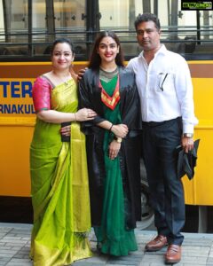 Prayaga Martin Instagram - Course after course, semester after semester and after weeks of thinking what to wear ? 
Graduation finally arrived along with the real world.

My years at St.Teresa's couldn't have ended on a better day. Coping with graduate blues wasn't easy but it paid off well along with a film career. They say college equips you for a fruitful future but actually it only postpones responsibility and reality. And so LIFE just begins. Ever ready for it. 
Thank you Appa, Amma and coffee. Teachers , mentors, best friends and family for bearing your heart and soul to me. Dearest directors and producers who were kind enough to grant me leaves. BLINDLY. Congratulations to all of the students who survived their graduations! 
Thank You Universe!
#feelslikeweonlygobackwards
