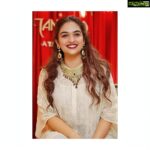 Prayaga Martin Instagram - Smiling away to glory adorning an exquisite piece from @tanishqjewellery OR it can be coz of @aathiraparvathy . Apart from styling me she also knows how to gently tickle my funny bone. Hence , moment captured . Top : @anchovytheshop Invited by : @atheenawilson @govindrajkamath . Kind hearts . Tanishq
