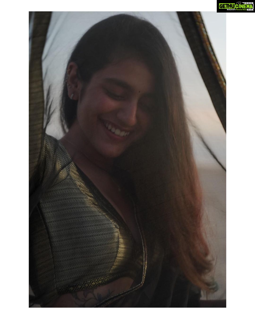 Priya Varrier Instagram - Love is like the wind The more you try to get ahold of it The more it will seep through your fingers Let it plant gentle kisses on your cheeks Let it dry your tears Let it tickle your lips Let it dance through your hair Let it cause shudders throughout your body Let it sing to you Let it soothe your soul Let it cleanse your mind Let it light up your heart And then just set it free….