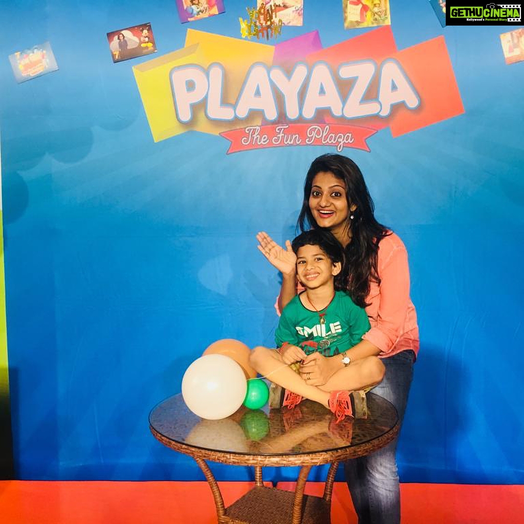 Priyanka Nair Instagram - Really had a great time with my little hero .. thank you @playaza the one and only entertainment zone in Trivandrum locates at second floor of @malloftravancore