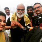 Priyanka Nair Instagram - #shooting#Again with chandran sir@vagamon#tvchandran#santhoshthundiyil#priyankanair#pengalila😍