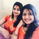 Priyanka Nair Instagram - Don't think too much,just do what makes you happy😍#sisterlove#parterincrime#templevisit#instapic