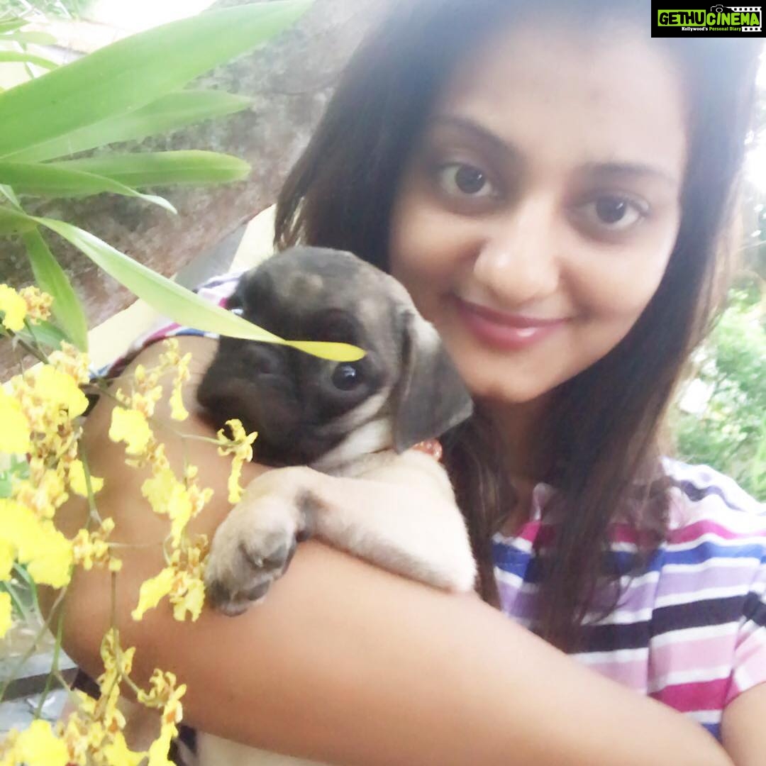 Priyanka Nair Instagram - #priyankanair#puppylove😍😍
