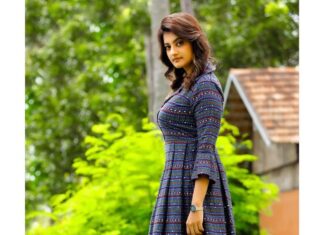 Priyanka Nair Instagram - Happy soul✨ Photography- @shalupeyad MHA - @jijo_jo_the_makeup_artist Costume - @crezzadesignerstitching