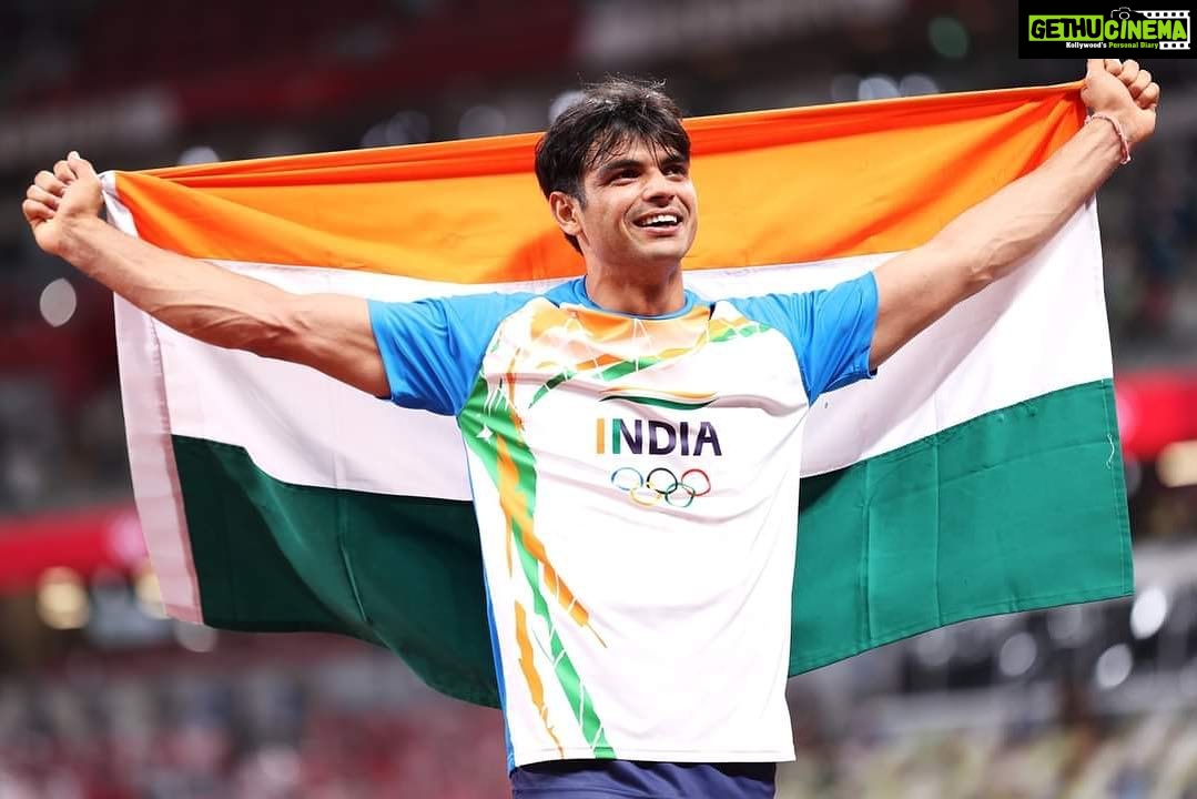 Priyanka Nair Instagram - Neeraj Chopra you have inspired a billion people in India..Congratulations on your golden performance 🇮🇳🇮🇳 #tokyoolympics #gold