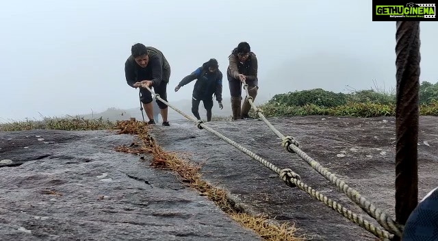 Priyanka Nair Instagram - Peak of my dream destination #agasthyarkoodam 😌☝️ Thank you aneeshettaa @peanut.can.die for recording these moments. These are beautiful memories 😍😍😍 #trekking Agasthyarkoodam