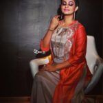 Priyanka Nair Instagram - Last pic in this series ❤️ Mua - @vikas.vks.makeupartist Hairstyle - @sudhiar.hairandmakeup Costume - @lifestylestores