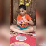 Priyanka Nair Instagram - Appu is busy making magic bouncy balls😍