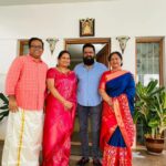 R. Sarathkumar Instagram – My deepawali visit to my sister’s house , both of us miss our brother on special occasions and go back down memory lane, sister’s daughter kala and her hubby manju for this deepawali click