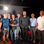 R. Sarathkumar Instagram – Shooting crew for Vasantham TV Singapore on pioneers of Singapore and as my grandfather was a leading businessman and philanthropist I was invited for a talk
